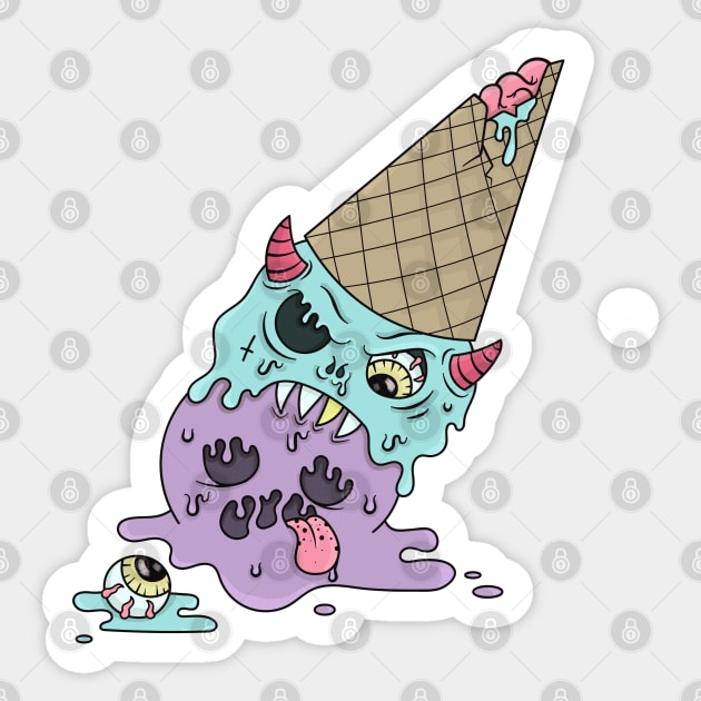 EVIL ICE-CREAM Sticker by bratcave.studio